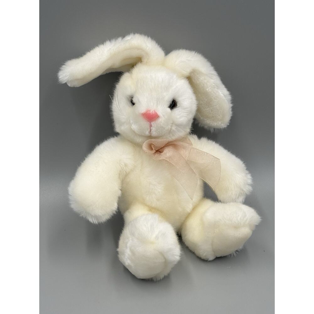 SKM Enterprises Bunny Rabbit Plush 9” Stuffed Animal W/ Ribbon Bow